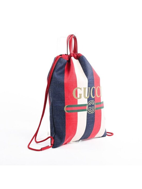 Gucci Backpack Striped Drawstring Knapsack main image 4